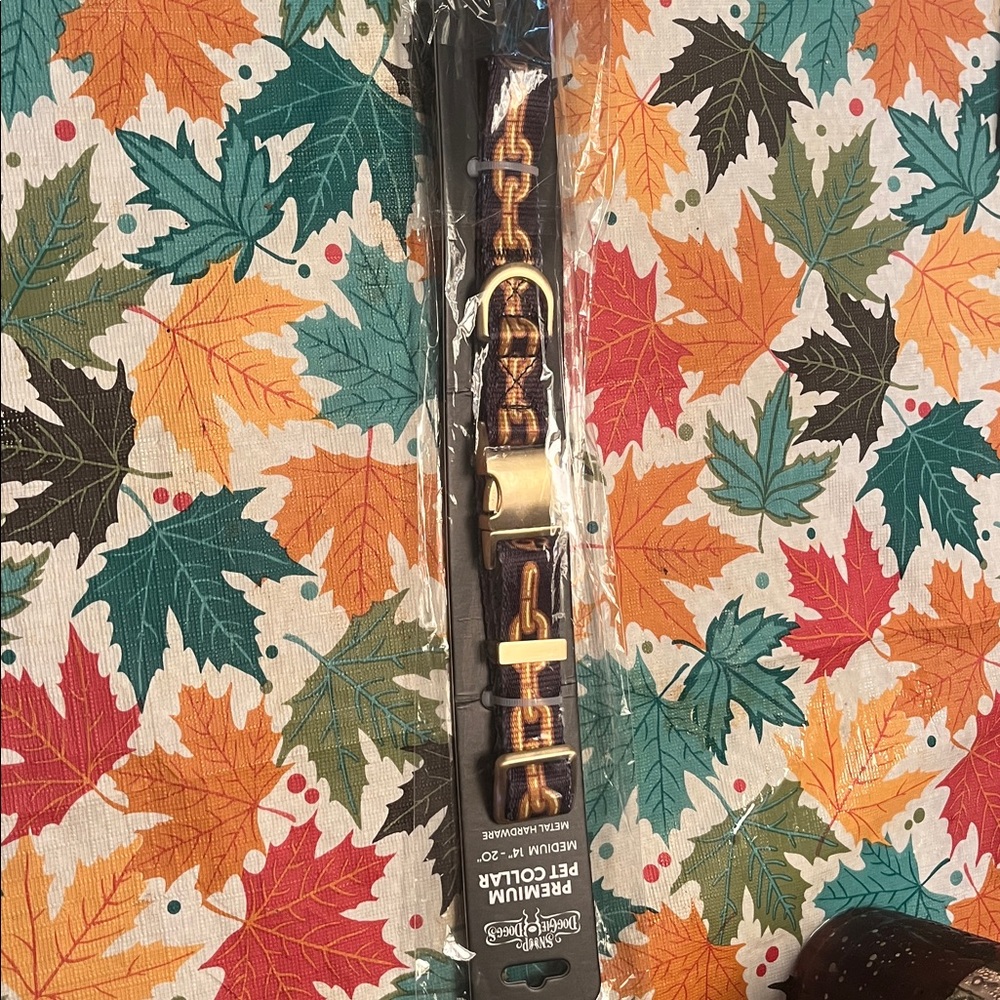 Gold and Black Dog Collar, never used